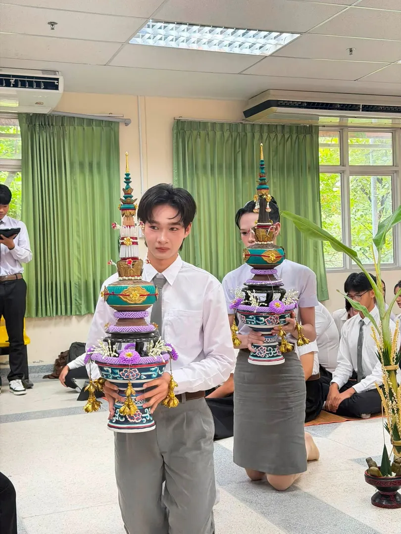 สาขาวิชาภาษาและวัฒนธรรมอาเซียน จัดพิธีไหว้ครูและพิธีบายศรีสู่ขวัญน้องใหม่ ประจำปีการศึกษา 2569  3